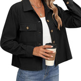 Leonor | Casaco Curto Casual de Veludo