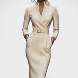 Inês - Vestido Elegante com Cinto