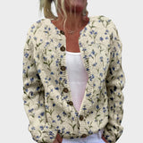 Leonor - Cardigan Floral de Outono