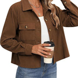 Leonor | Casaco Curto Casual de Veludo