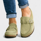 Inês - Mocassins de Camurça com Fivela