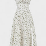 Carolina - Vestido Floral com Corpete Ajustado