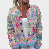 Leonor - Cardigan Floral de Outono