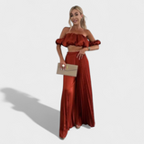 Maria - Conjunto Feminino Cropped e Calça Plissada