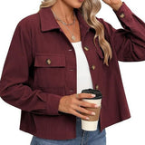 Leonor | Casaco Curto Casual de Veludo