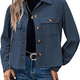 Leonor | Casaco Curto Casual de Veludo