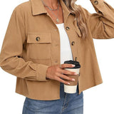 Leonor | Casaco Curto Casual de Veludo