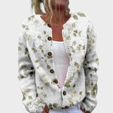 Leonor - Cardigan Floral de Outono