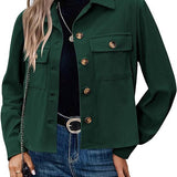 Leonor | Casaco Curto Casual de Veludo