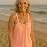 Filipa - Tankini clássico com estampado floral