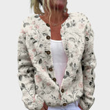 Leonor - Cardigan Floral de Outono