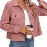 Leonor | Casaco Curto Casual de Veludo