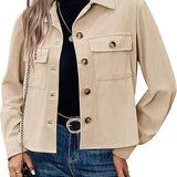 Leonor | Casaco Curto Casual de Veludo