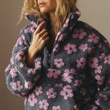 Sofia | Casaco Polar com Lapela e Fecho Frontal