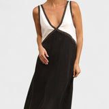 Lara - Vestido Comprido Bicolor