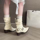 Margarida | Botas Casuais Elegantes de Salto Médio