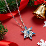 Colar Floco de Neve Azul