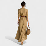 Andreia - Vestido longo com gola reversível