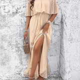 Beatriz - Vestido maxi com ombros à mostra