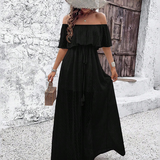 Beatriz - Vestido maxi com ombros à mostra