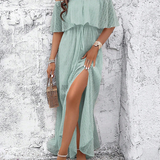 Beatriz - Vestido maxi com ombros à mostra