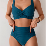 Fátima - Biquíni em tecido com pregas