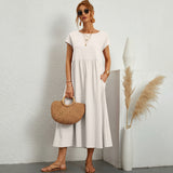 Inês | Vestido Midi em Algodão com Bolsos