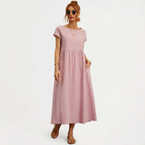 Inês | Vestido Midi em Algodão com Bolsos