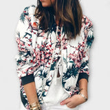 Andreia - Casaco bomber elegante com padrão floral